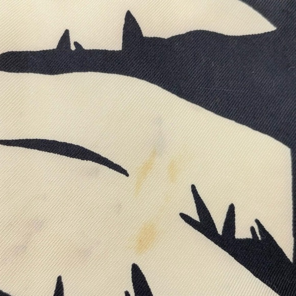 Authentic Celine Black and White Belt Pattern Silk Scarf - Picture 15 of 16